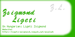 zsigmond ligeti business card